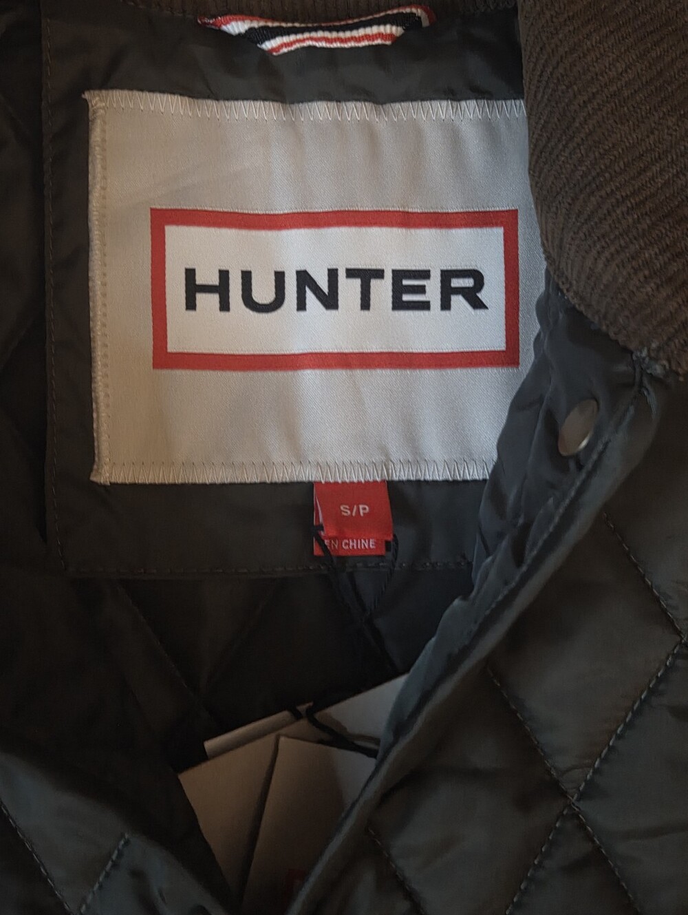 HUNTER OLIVE GREEN 'RACHEL ' DIAMOND QUILTED JACKET - Picture 4 of 6